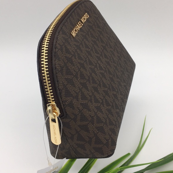 Michael Kors Jet Set Travel LG Travel Pouch Brown - Picture 2 of 8